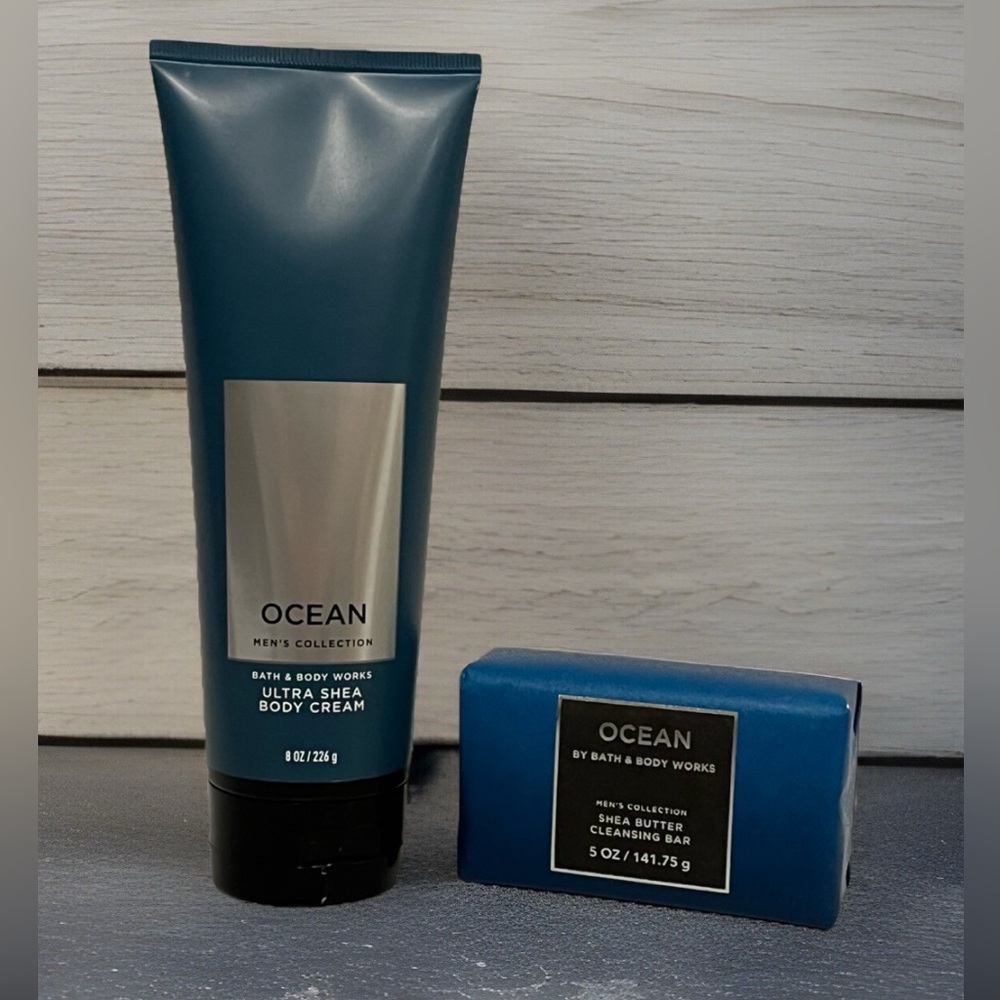 ❤️Bath & Body Works Men's Collection Cleansing Bar & Body Cream OCEAN